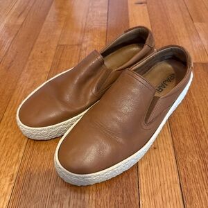 Pajar Slip-On Leather Sneakers in Brown